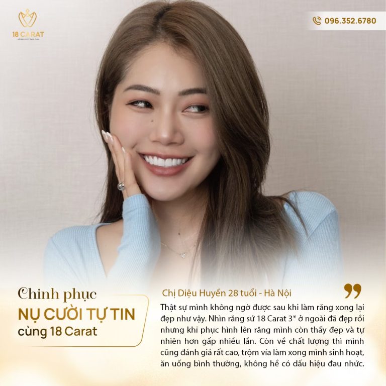 Chia sẻ hạnh phúc của chị Diệu Huyền khi nhận được hàm răng mơ ước 